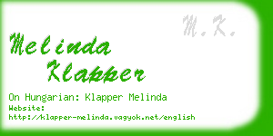 melinda klapper business card